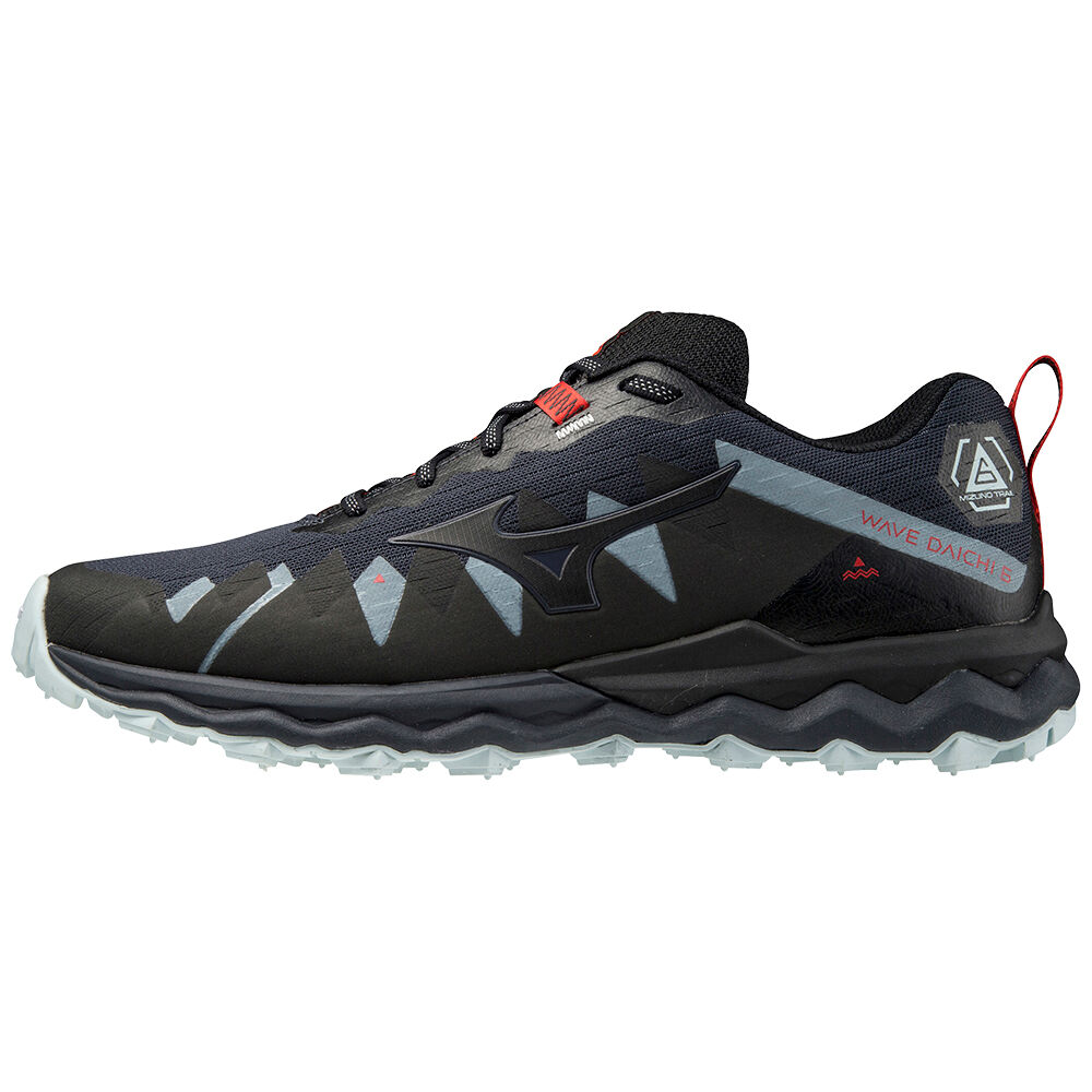 Mizuno Wave Daichi 6 - Erkek Trail Koşu Ayakkabısı - Lacivert/Siyah/Kırmızı Türkiye (DPAVLH-241)